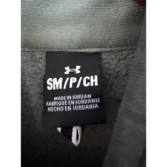Under Armour Men’s Full Zip Fleece Vest Small Green  Performance Outdoor Layer - Picture 3 of 7